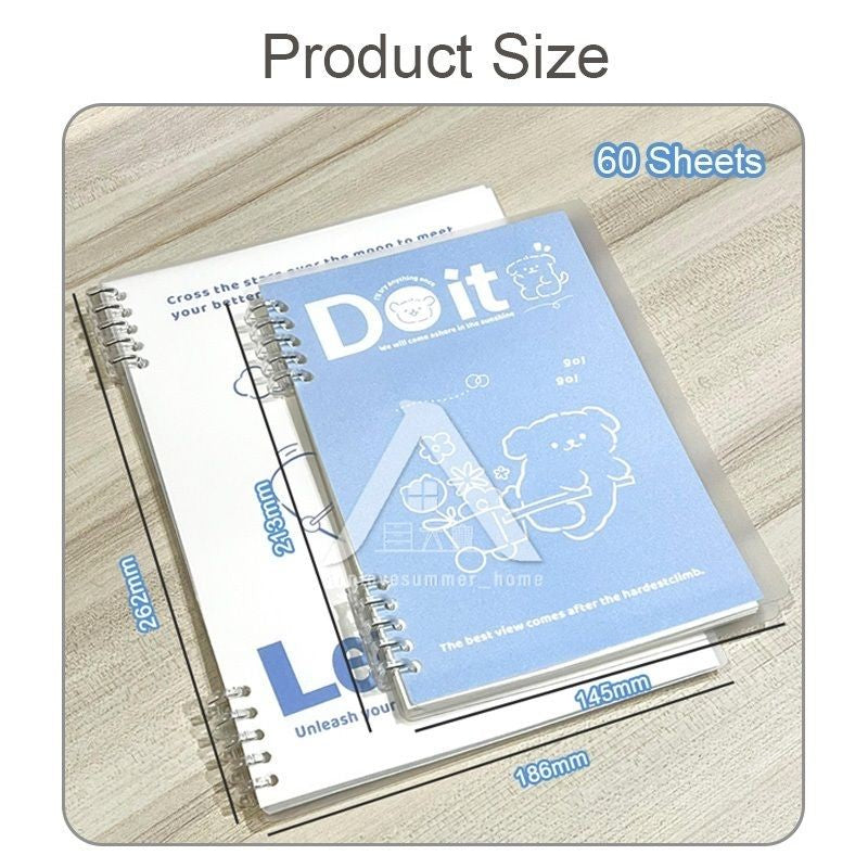 【𝗔𝗦𝗛】A5/B5 Puppy Loose-leaf Notebook, Coil Notebook, Multi-functional Diary Minimalist Notebook 线条小狗活页本