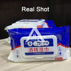【𝗔𝗦𝗛】80pcs/pack 50pcs/box- Alcohol Wipes Sanitize Wet Tissue Antibacterial Bacteria Hand Wipes 消毒纸巾