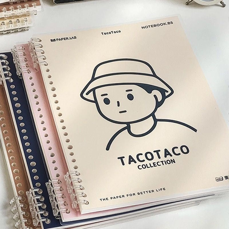 【𝗔𝗦𝗛】120 Pages B5 Notebook Planner Bullet Journal Student Notebook Diary Refillable Cover Loose Leaf 活页笔记本B5