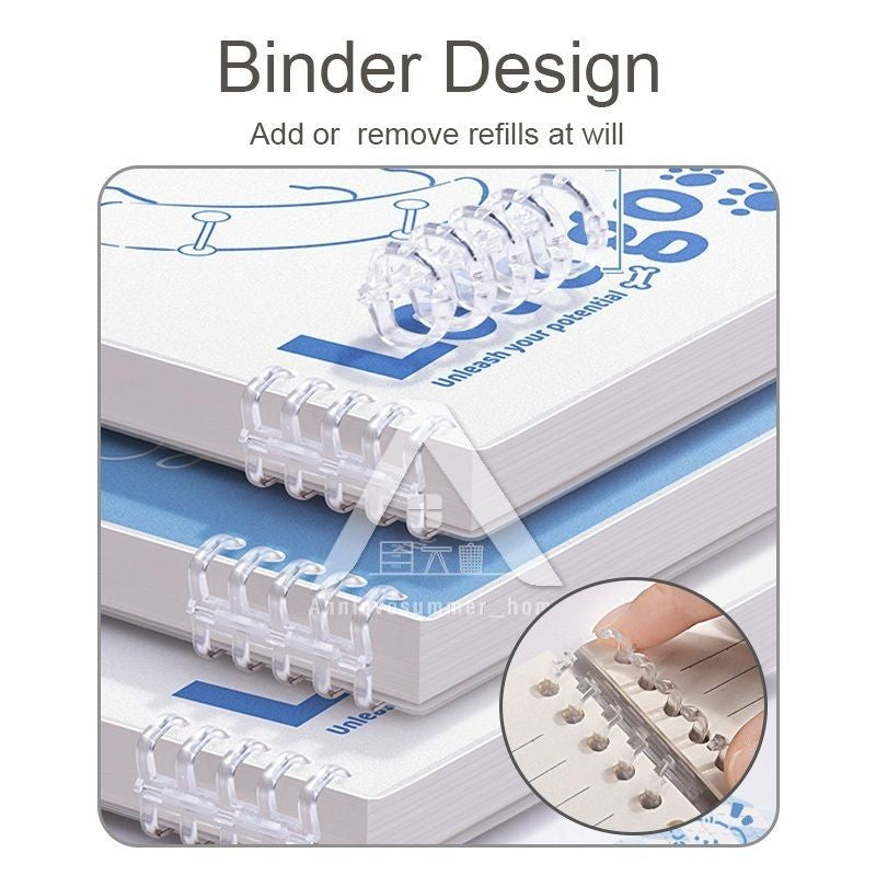 【𝗔𝗦𝗛】A5/B5 Puppy Loose-leaf Notebook, Coil Notebook, Multi-functional Diary Minimalist Notebook 线条小狗活页本