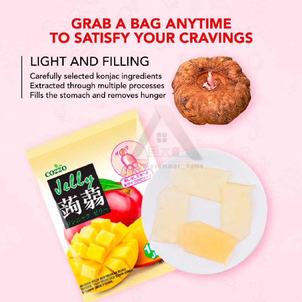 【𝗔𝗦𝗛】COZZO Konjac Juice Jelly | Soft QQ Fruit Jelly | Sweet Fruity Gel | Agar Agar | Halal-Certified 蒟蒻果汁果冻