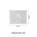 【𝗔𝗦𝗛】A4| A5| B6 （3 Bundle）Muji Matte Transparent Ring Zipper Student Cheap File Bag Supplies Waterproof Stationery 文具袋