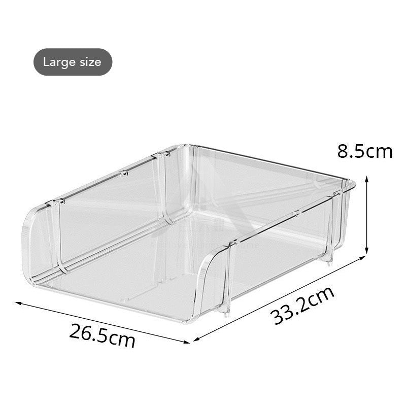 【𝗔𝗦𝗛】Transparent Stackable Multi-Layer Desktop Storage Rack Office Home Stationery & Cosmetics Organizer 透明堆叠多层桌面收纳架