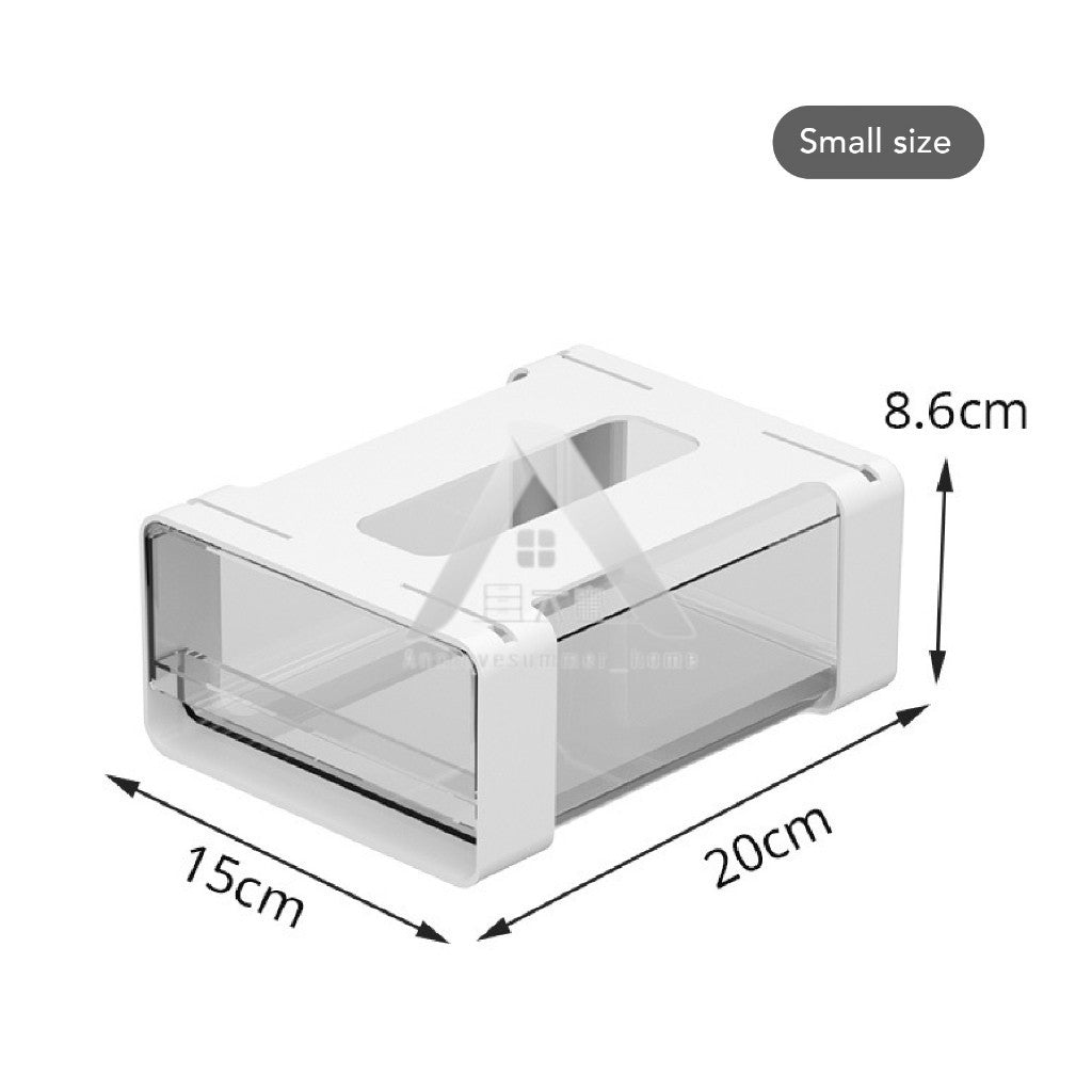 【𝗔𝗦𝗛】Under-Desk Drawer Storage Box Dormitory Stationery Organizer Office Desk Hidden Storage Box Makeup Organizer Box