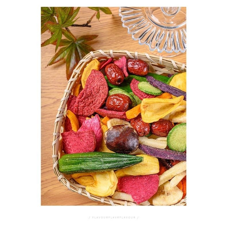 【𝗔𝗦𝗛】100g💝 Gift Packaging 冻干蔬菜水果干 Dried Mixed Fruits &Vegetables Halal Mushroom Dried Strawberry🥦🍓健康营养蔬果脆零食无花果脆/草莓脆/秋葵脆食