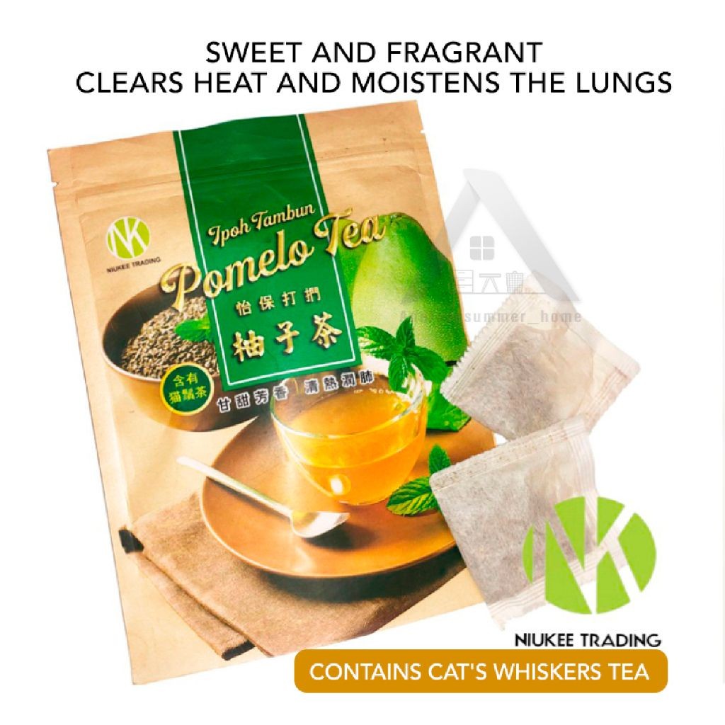 【𝗔𝗦𝗛】Authentic Ipoh Tambun Pomelo Tea Cat's Whiskers Herb Tea（3gx10 teabag) 怡保打扪柚子猫须茶【降三高 降胆固醇】| Teh Pomelo