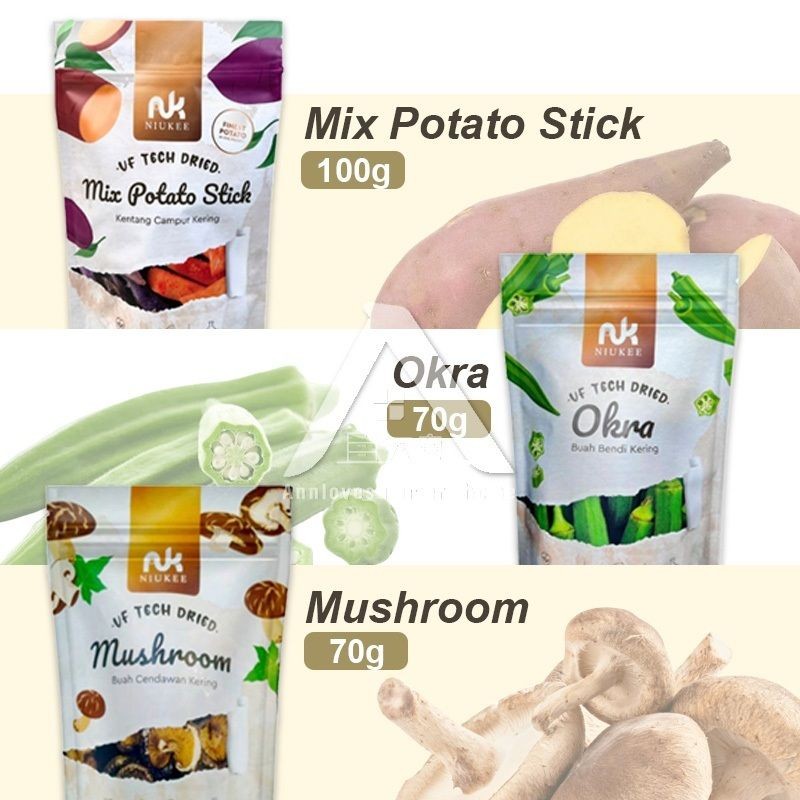 【𝗔𝗦𝗛】冻干水果系列健康零食 牛奇 100% 天然VF技术天然水果零食 特级冻干草莓香菇健康水果干系列