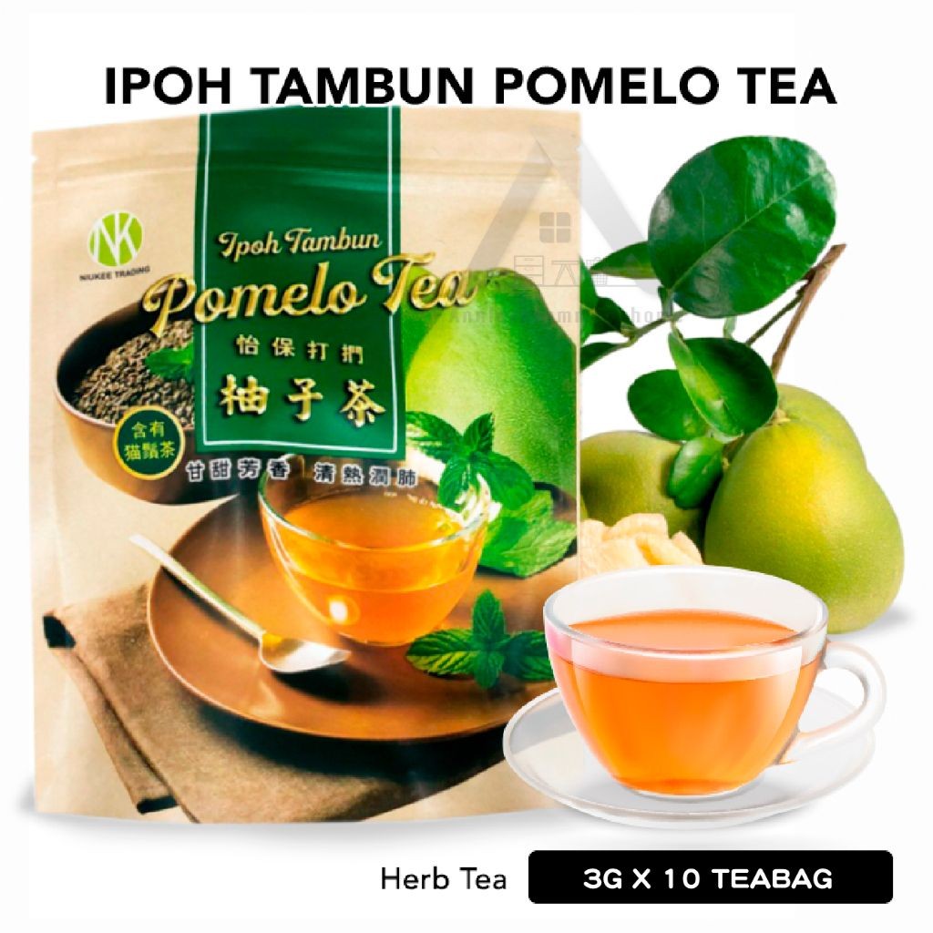【𝗔𝗦𝗛】Authentic Ipoh Tambun Pomelo Tea Cat's Whiskers Herb Tea（3gx10 teabag) 怡保打扪柚子猫须茶【降三高 降胆固醇】| Teh Pomelo