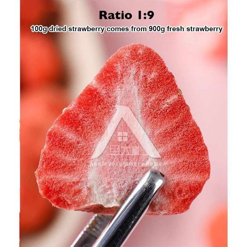【𝗔𝗦𝗛】Premium Whole Size❗️50G/100G 特级冻干草莓脆🍓Freeze Dried Crunchy Strawberry🍓 Strawberi Kering Ranggup Snacks 保证脆！！