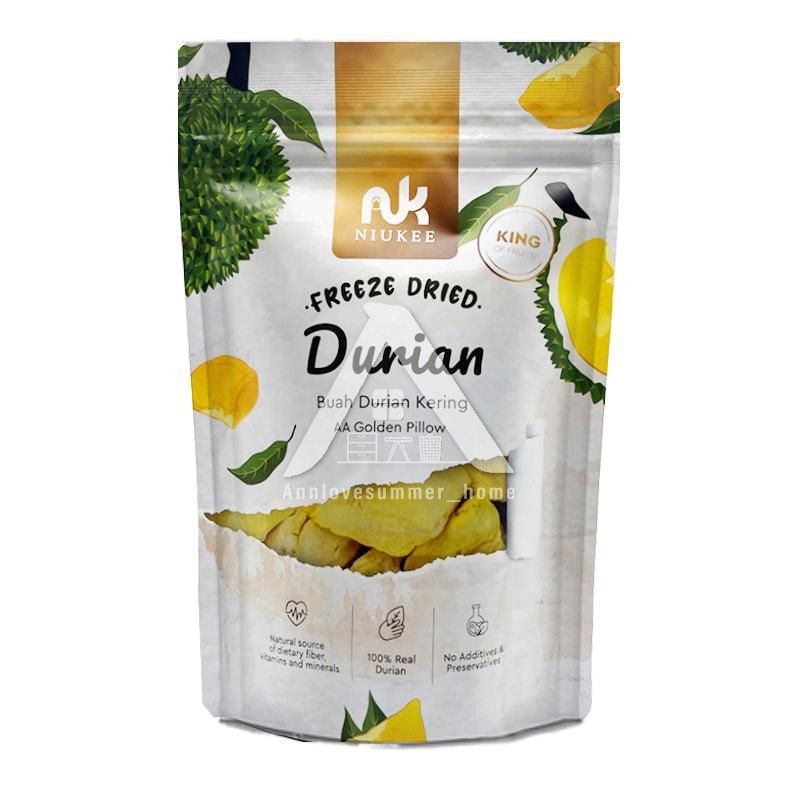 【𝗔𝗦𝗛】Niukee Freeze Dried Durian VF Tech Dreid Durian Buah Durian Kering Sugar Free Low Fat Natural 金枕头榴莲干