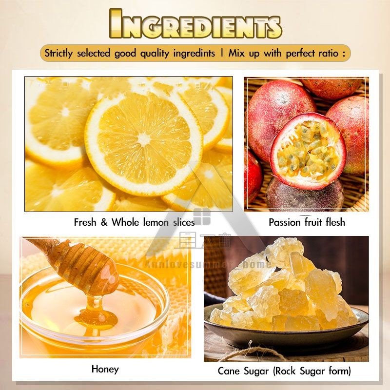 【𝗔𝗦𝗛】【16th JULY 2027❗️】100% PURE HONEY LEMON PASSION FRUITS🍯🍋 PASTE HONEY TEA 纯蜂蜜柠檬百香果膏