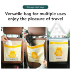 【𝗔𝗦𝗛】Thick（15pcs/pack）Disposable Car Trash Bag Rubbish Stick Portable Plastic Storage Bag  Sticky Type Garbage Bag 车载垃圾袋