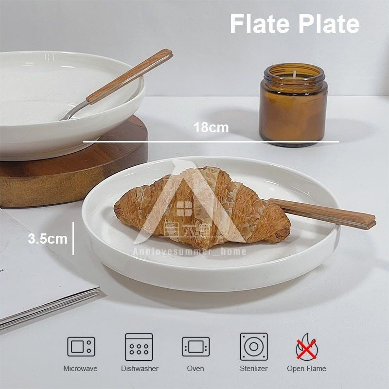 【𝗔𝗦𝗛】Nordic Ins Style Deep/Flat Plate Ceramic