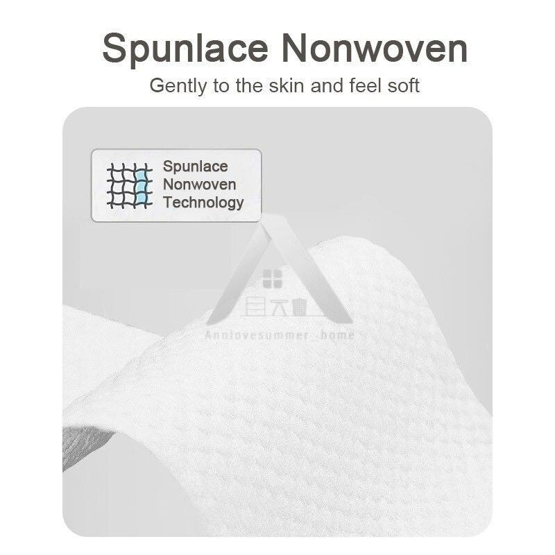 【𝗔𝗦𝗛】50pcs Thickened Soft Cotton Towel Disposable Facial Tissue Makeup Remover Towel一次性抽取式洗脸巾加厚