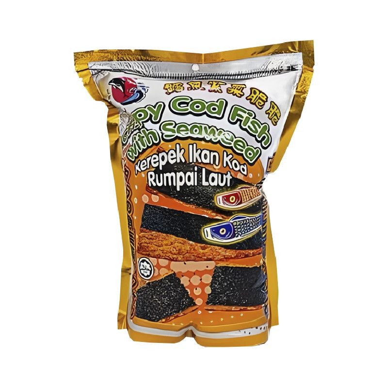 【𝗔𝗦𝗛】Whale Brand 60g Sedap Crispy Halal Kerepek Rumpai Laut Crispy Cod Fish With Seaweed Kerepek ikan cod bijan 鳕鱼紫菜芝麻脆片
