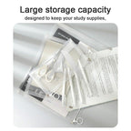 【𝗔𝗦𝗛】A4| A5| B6 （3 Bundle）Muji Matte Transparent Ring Zipper Student Cheap File Bag Supplies Waterproof Stationery 文具袋
