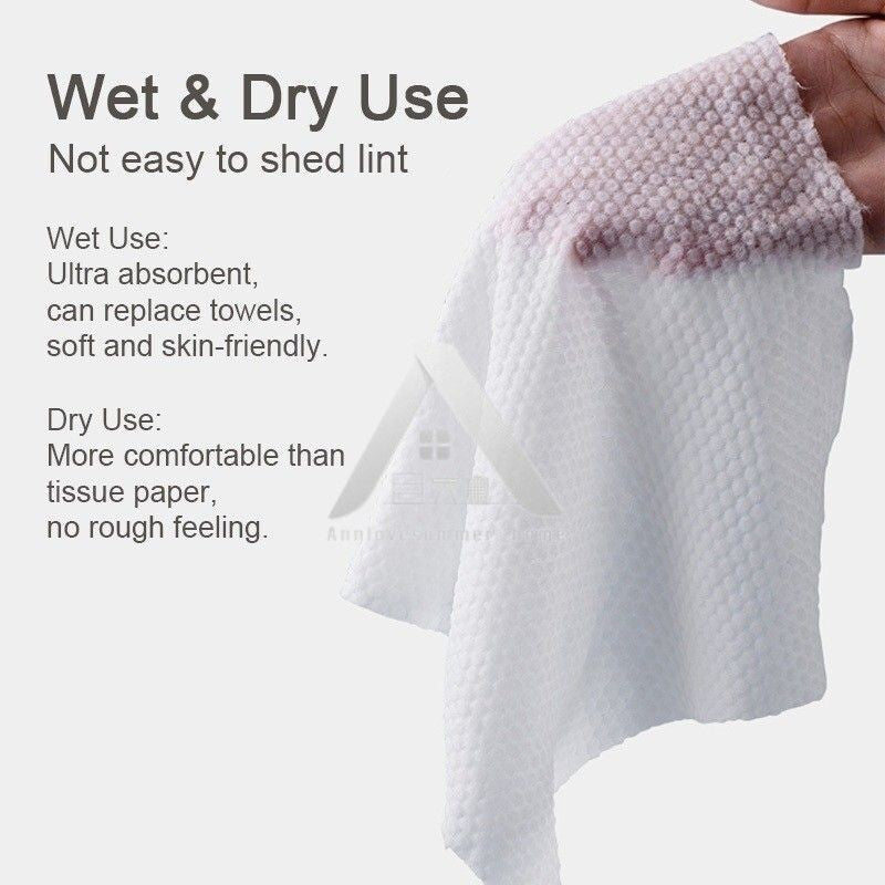 【𝗔𝗦𝗛】50pcs Thickened Soft Cotton Towel Disposable Facial Tissue Makeup Remover Towel一次性抽取式洗脸巾加厚