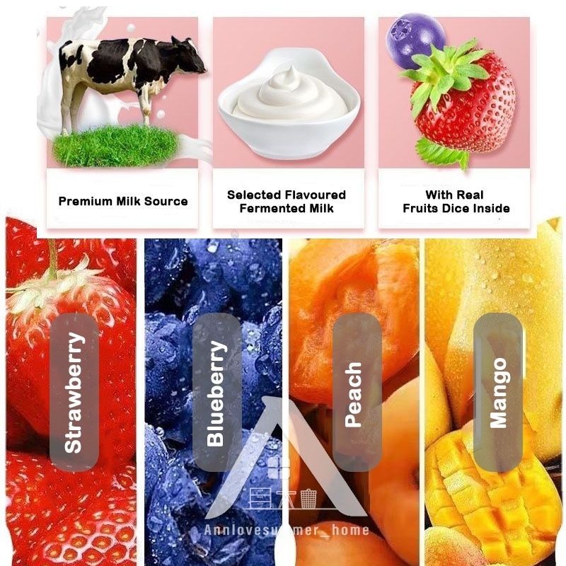 【𝗔𝗦𝗛】🔥Lowest Price Promo 50g| 100g❗️Large Cube Freeze Dried Yoghurt Yogurt Cube Mixed 3Fruits Kering SnacksKids冻干酸奶块健康零食