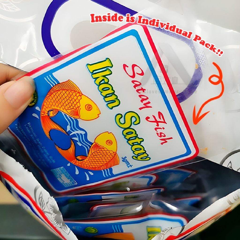 【𝗔𝗦𝗛】(15pcs x 3g) HALAL Famous Lee Chuan Cap Bunga Raya Ikan Satay 沙爹鱼 Produk Pangkor