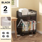 【𝗔𝗦𝗛】【Large Capacity🔥】2/3 LAYER UNDER TABLE BOOK STATIONERY MESH RACK 📚Multipurpose Shelf Shelve Rack Rak Besi 桌下书本大容量收纳