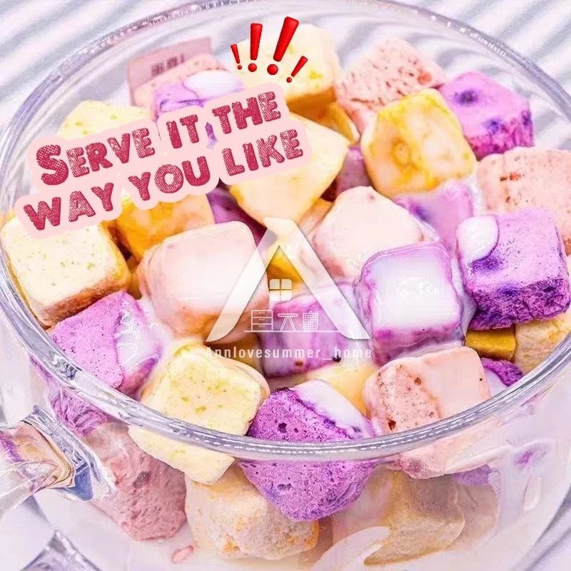 【𝗔𝗦𝗛】🔥Lowest Price Promo 50g| 100g❗️Large Cube Freeze Dried Yoghurt Yogurt Cube Mixed 3Fruits Kering SnacksKids冻干酸奶块健康零食