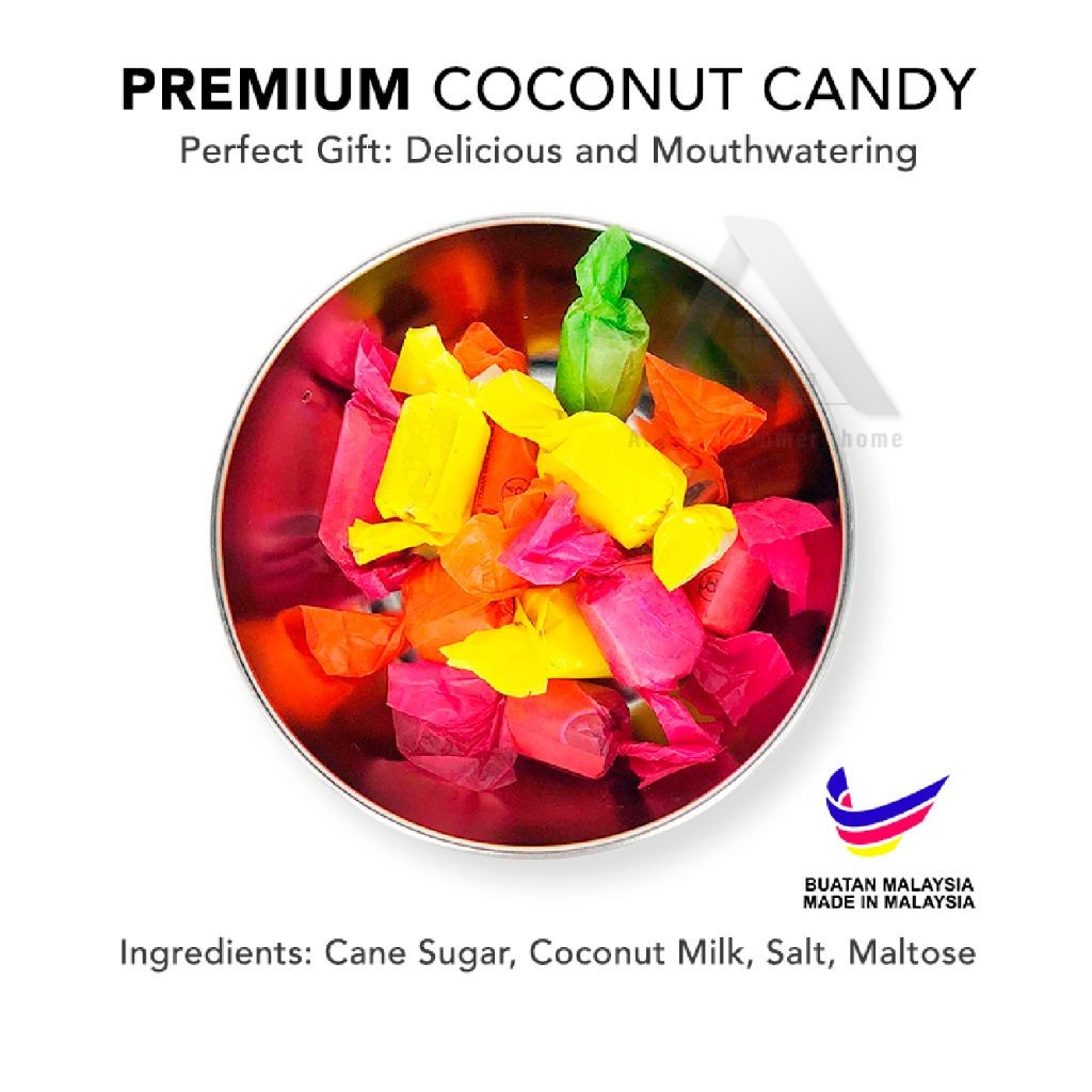 【𝗔𝗦𝗛】Premium Original Ipoh Traditional Homemade Coconut Candy Sweets Gula-Gula Kelapa 手工椰子糖/ 特级椰子糖