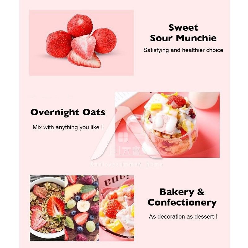 【𝗔𝗦𝗛】Premium Whole Size❗️50G/100G 特级冻干草莓脆🍓Freeze Dried Crunchy Strawberry🍓 Strawberi Kering Ranggup Snacks 保证脆！！