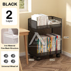 【𝗔𝗦𝗛】【Large Capacity🔥】2/3 LAYER UNDER TABLE BOOK STATIONERY MESH RACK 📚Multipurpose Shelf Shelve Rack Rak Besi 桌下书本大容量收纳