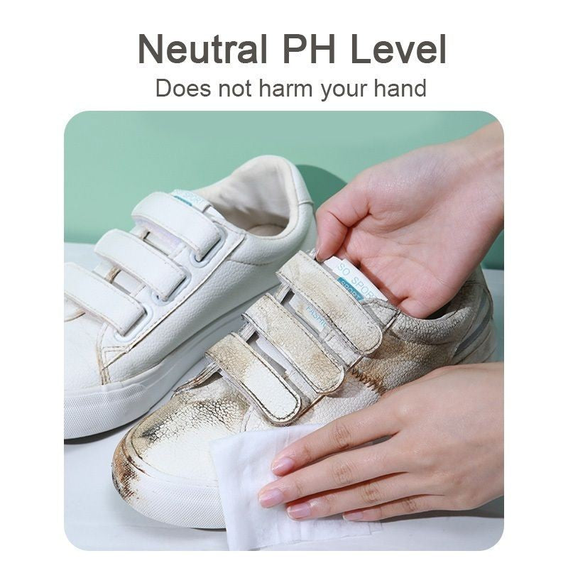 【𝗔𝗦𝗛】80pcs/30pcs Shoe Cleaning Wet Tissue Quick Wipes Sneakers Care Shoes Cleaning Solution Shoes Wipe Shoe Wipe