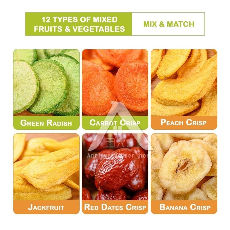 【𝗔𝗦𝗛】100g💝 Gift Packaging 冻干蔬菜水果干 Dried Mixed Fruits &Vegetables Halal Mushroom Dried Strawberry🥦🍓健康营养蔬果脆零食无花果脆/草莓脆/秋葵脆食