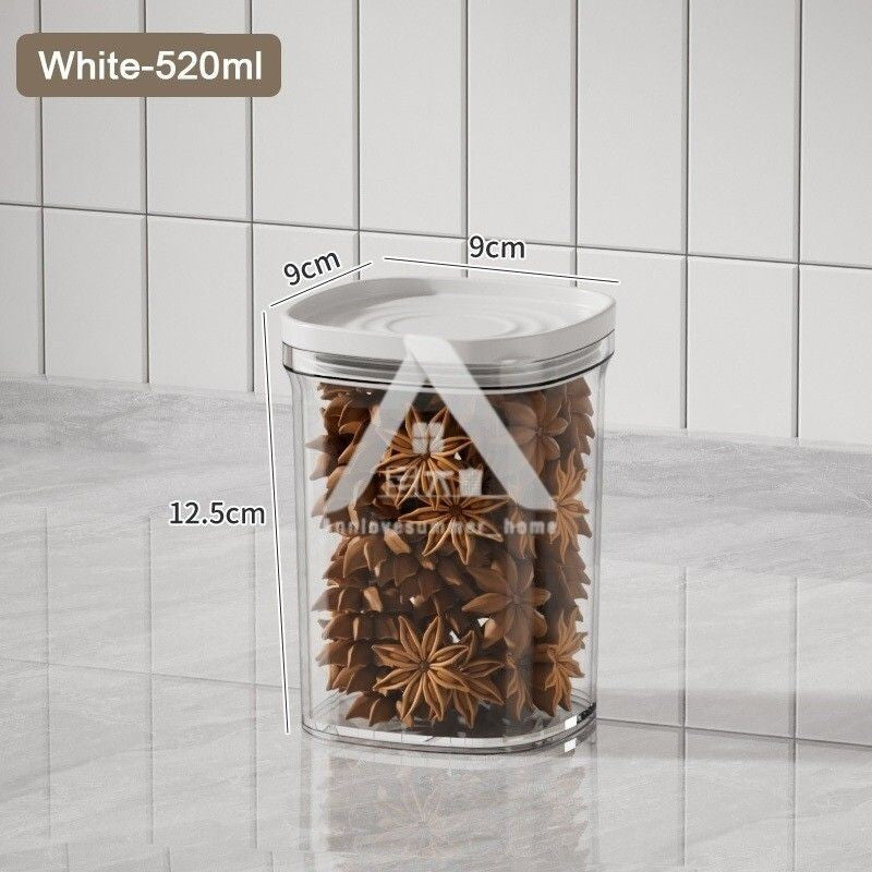 【𝗔𝗦𝗛】READY STOCK Premium Airtight Food Container Kedap Udara | Vacuum Seal Stackable Clear 密封食品罐