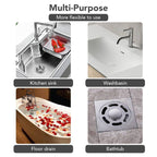 【𝗔𝗦𝗛】（10pcs 1 pack）Disposable Floor Drain Covers Bathroom Hair Filter Mesh with Grid Pattern - Insect and Clog Preventio