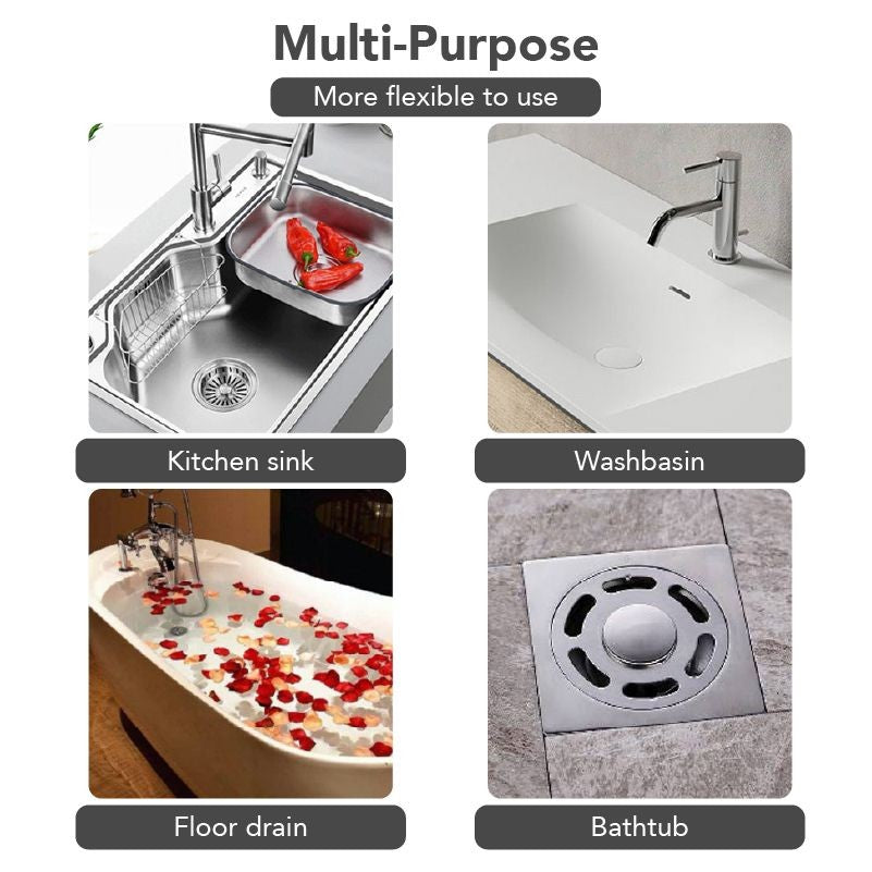 【𝗔𝗦𝗛】（10pcs 1 pack）Disposable Floor Drain Covers Bathroom Hair Filter Mesh with Grid Pattern - Insect and Clog Preventio