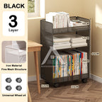 【𝗔𝗦𝗛】【Large Capacity🔥】2/3 LAYER UNDER TABLE BOOK STATIONERY MESH RACK 📚Multipurpose Shelf Shelve Rack Rak Besi 桌下书本大容量收纳