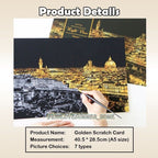 【𝗔𝗦𝗛】【BUY 2 FREE PEN】A3 Art Scratch Card (Gold)