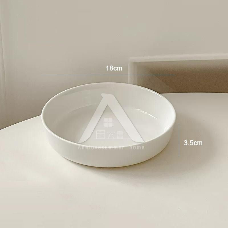 【𝗔𝗦𝗛】Salad Plate Ceramic (Circle/Rectangle)