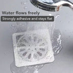 【𝗔𝗦𝗛】（10pcs 1 pack）Disposable Floor Drain Covers Bathroom Hair Filter Mesh with Grid Pattern - Insect and Clog Preventio