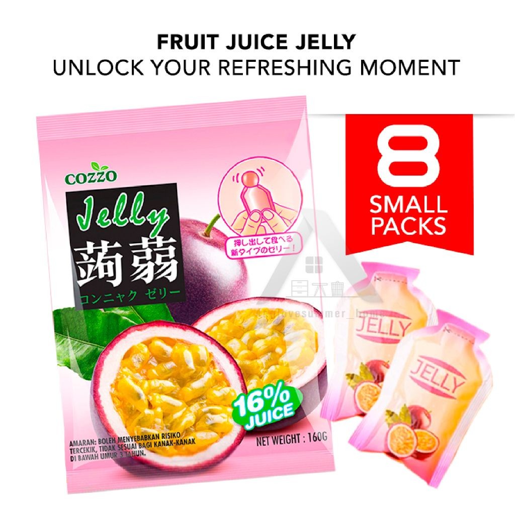 【𝗔𝗦𝗛】COZZO Konjac Juice Jelly | Soft QQ Fruit Jelly | Sweet Fruity Gel | Agar Agar | Halal-Certified 蒟蒻果汁果冻