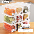 【𝗔𝗦𝗛】Plastics Fridge Storage with Handle