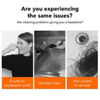 【𝗔𝗦𝗛】（10pcs 1 pack）Disposable Floor Drain Covers Bathroom Hair Filter Mesh with Grid Pattern - Insect and Clog Preventio