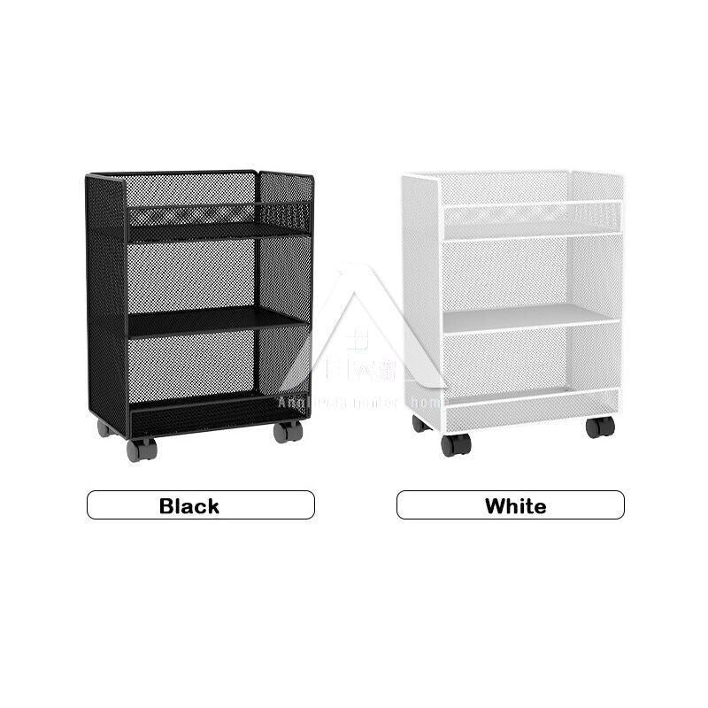 【𝗔𝗦𝗛】【Large Capacity🔥】2/3 LAYER UNDER TABLE BOOK STATIONERY MESH RACK 📚Multipurpose Shelf Shelve Rack Rak Besi 桌下书本大容量收纳