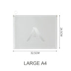 【𝗔𝗦𝗛】A4| A5| B6 （3 Bundle）Muji Matte Transparent Ring Zipper Student Cheap File Bag Supplies Waterproof Stationery 文具袋