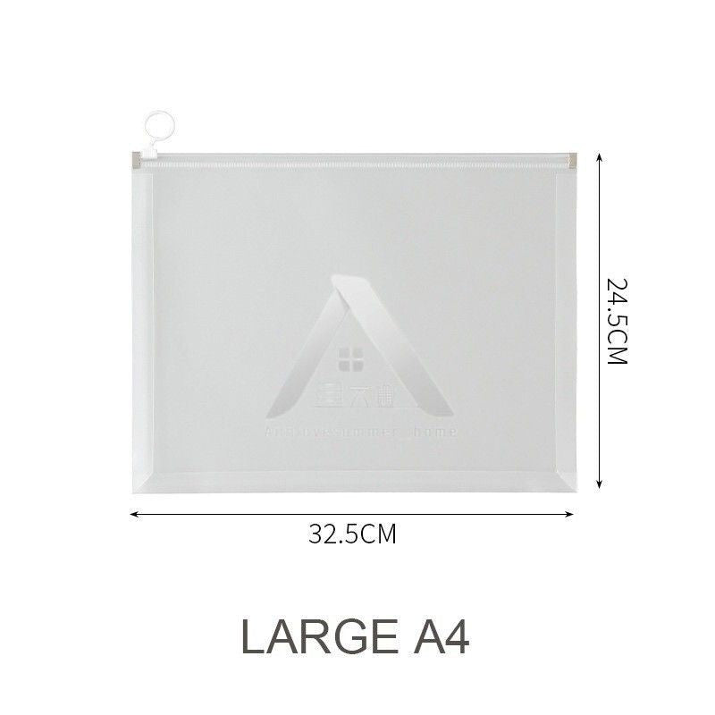 【𝗔𝗦𝗛】A4| A5| B6 （3 Bundle）Muji Matte Transparent Ring Zipper Student Cheap File Bag Supplies Waterproof Stationery 文具袋