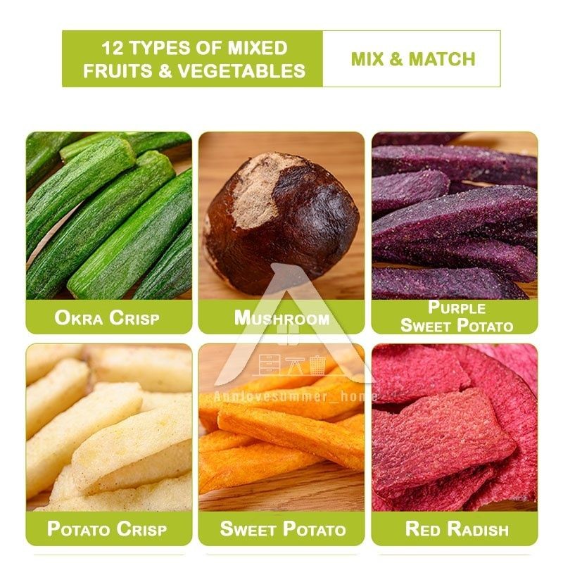 【𝗔𝗦𝗛】100g💝 Gift Packaging 冻干蔬菜水果干 Dried Mixed Fruits &Vegetables Halal Mushroom Dried Strawberry🥦🍓健康营养蔬果脆零食无花果脆/草莓脆/秋葵脆食