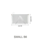 【𝗔𝗦𝗛】A4| A5| B6 （3 Bundle）Muji Matte Transparent Ring Zipper Student Cheap File Bag Supplies Waterproof Stationery 文具袋