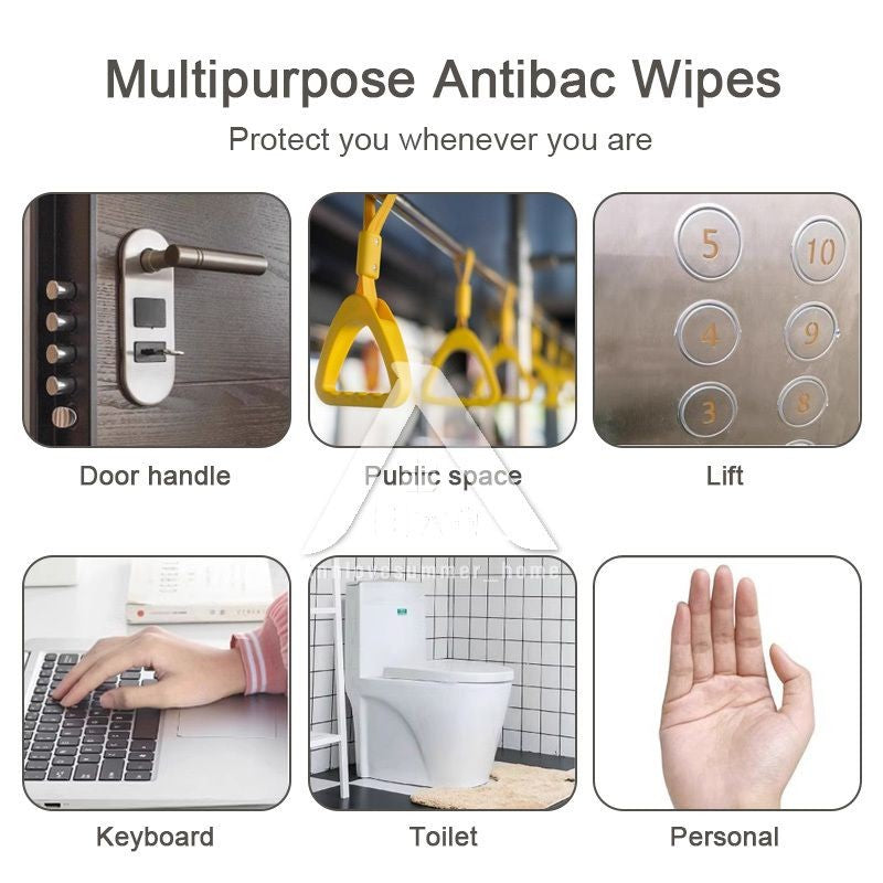 【𝗔𝗦𝗛】80pcs/pack 50pcs/box- Alcohol Wipes Sanitize Wet Tissue Antibacterial Bacteria Hand Wipes 消毒纸巾