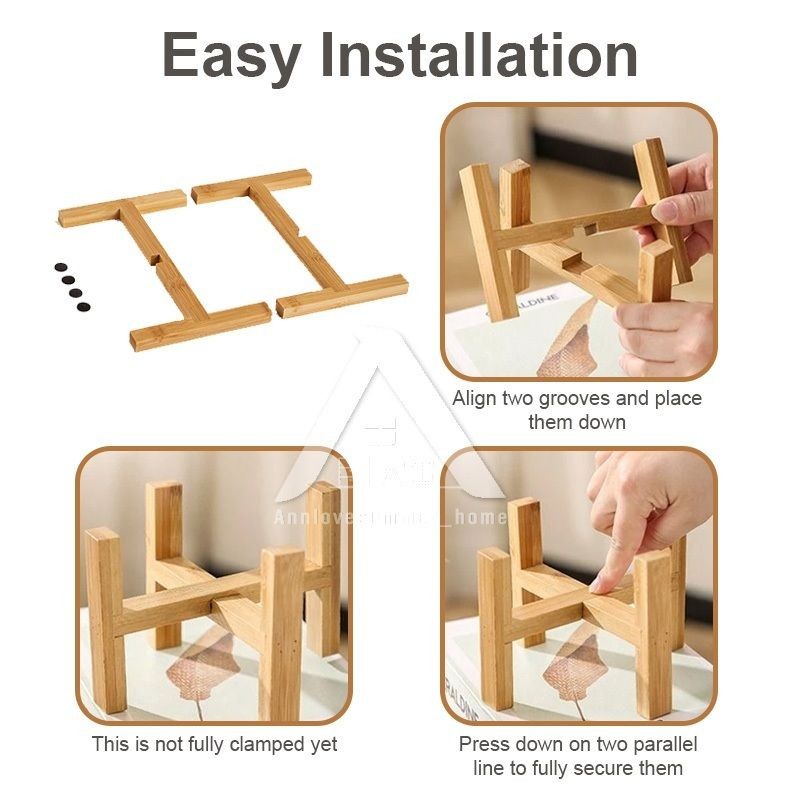 Wooden Tall Pot Stand