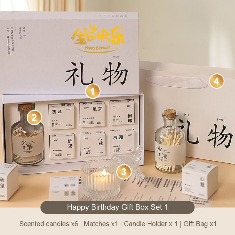 【𝗔𝗦𝗛】Aroma Scented Candle Gift Box Set
