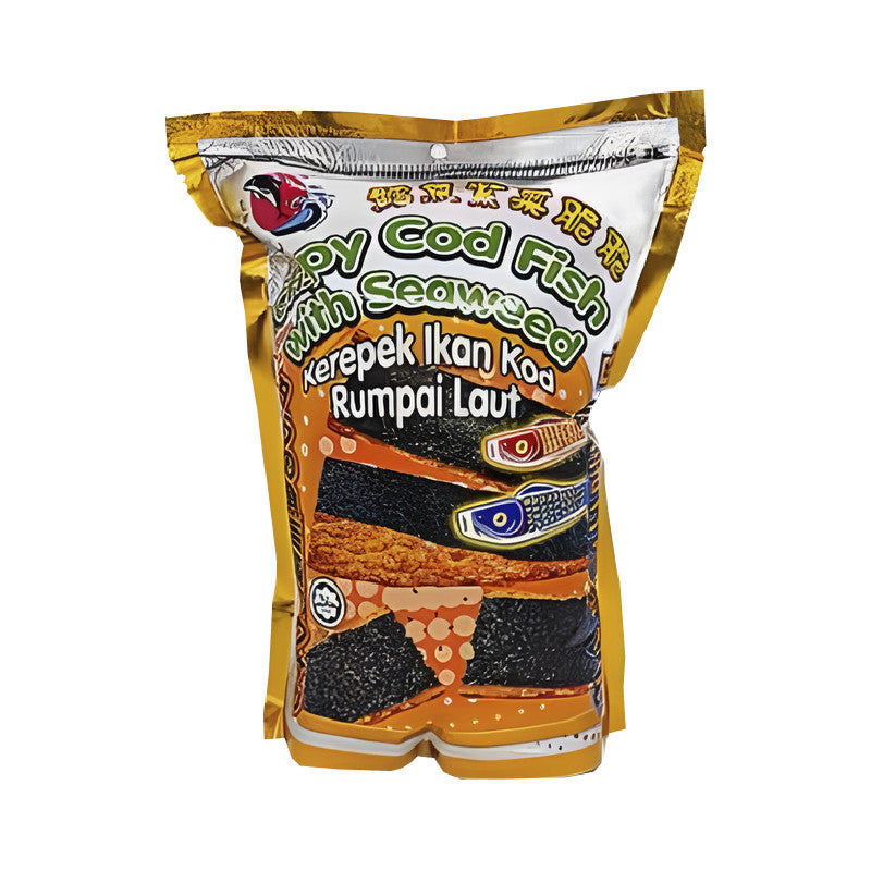 【𝗔𝗦𝗛】Whale Brand 60g Sedap Crispy Halal Kerepek Rumpai Laut Crispy Cod Fish With Seaweed Kerepek ikan cod bijan 鳕鱼紫菜芝麻脆片