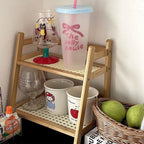 【𝗔𝗦𝗛】Table Storage Rack Desktop Organizer Tabletop Kitchen Racks Integrated Ladder Racks Rattan 置物架